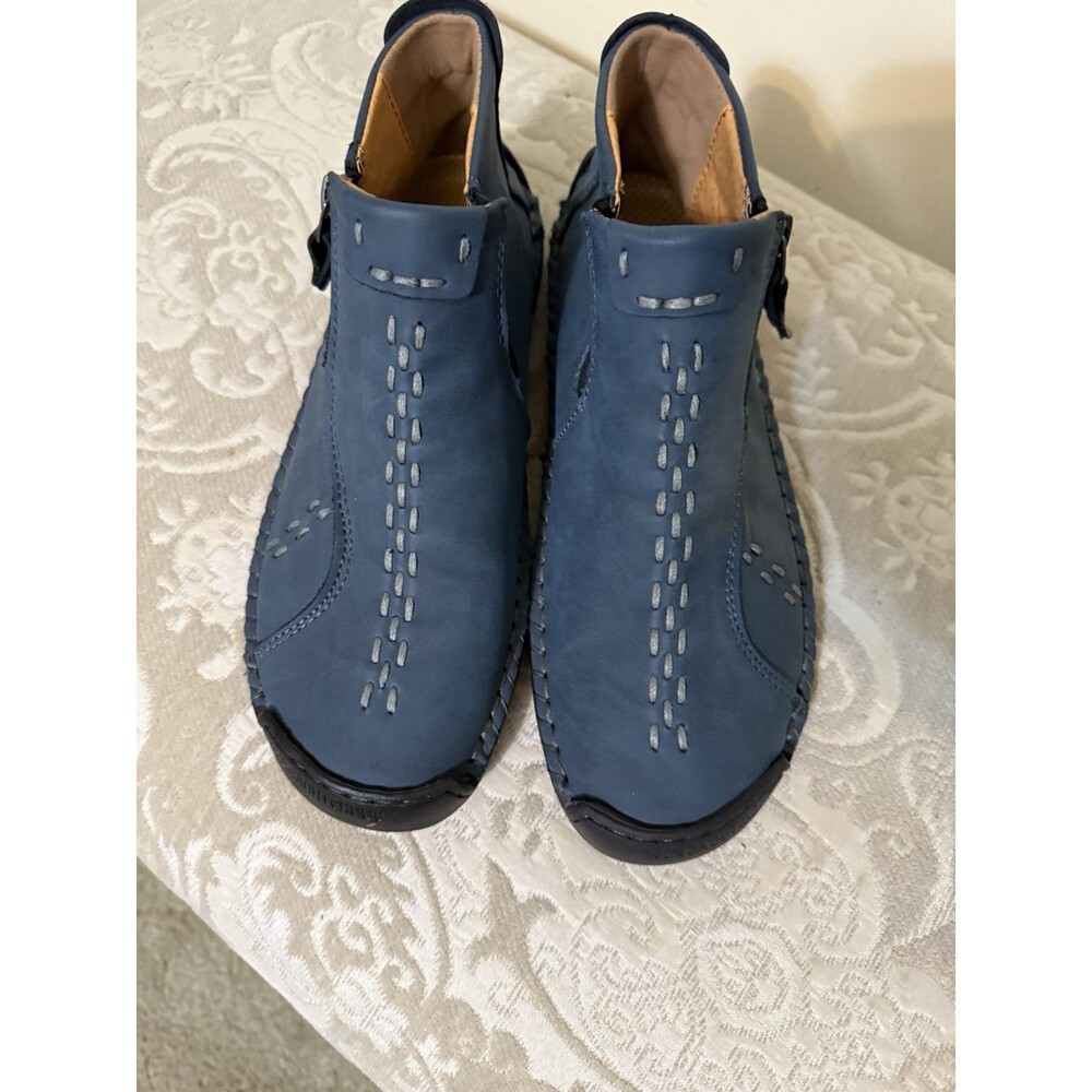 Sport Fashion Vintage Handstitched Leather Ankle Boots Men 9-Women 11